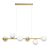 Kulista lampa wisząca Bianca biała złota 341686 6xE14 molekułowa