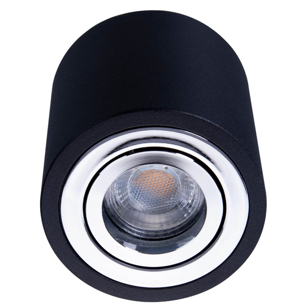 Kierunkowa lampa sufitowa Brant AZ2929 okrągła czarna chrom