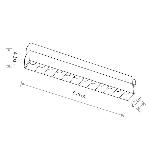 Lampa do szynoprzewodu magnetycznego 10144 LED 9W czarna