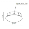 Lampa wisząca 6 linek Ziko AZ3409+6xAZ3117+6xAZ2679 Azzardo czarny biały