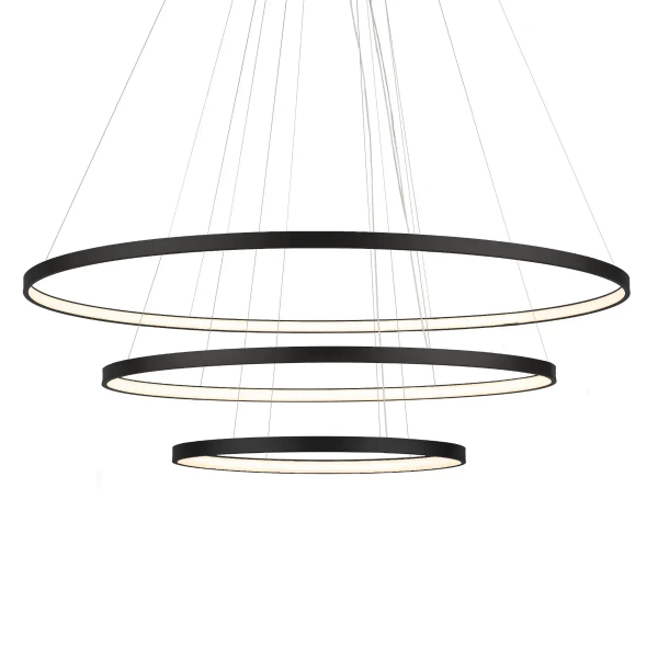 Pierścieniowa lampa wisząca Agari 5431 Shilo LED 82W 4000K natynkowa czarna