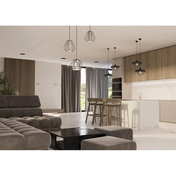 Zwisająca lampa Alkaba 5022 cage z regulacją punktowa patyna czarny