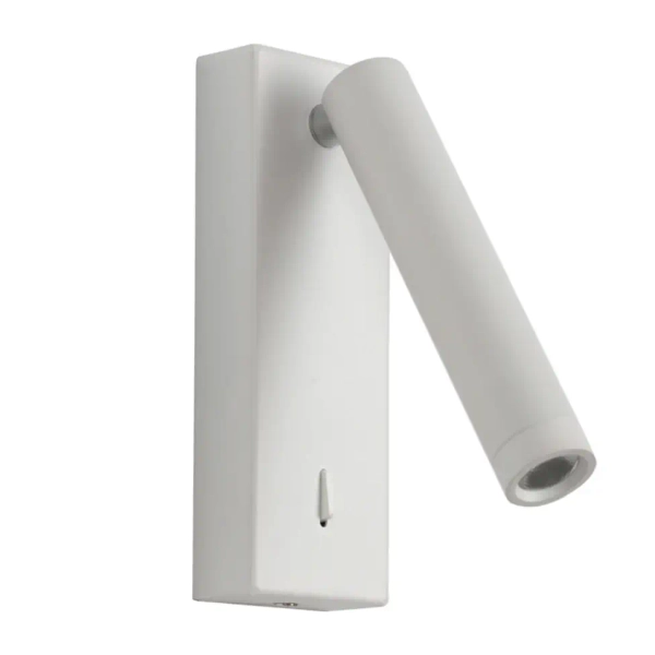 Ledowy kinkiet do sypialni Cali WL-21017-WH LED 2,5W 3000K szary