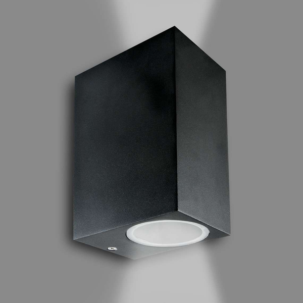 Elewacyjna LAMPA ścienna BOSTON 303332 Polux kostka OPRAWA ogrodowa zewnętrzny KINKIET na taras IP44 outdoor czarny