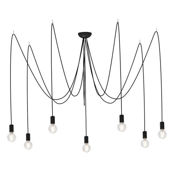 LAMPA wisząca SPIDER 6785 Nowodvorski industrialna OPRAWKA zwis kable przewody pająk czarny