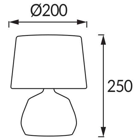 Stojąca LAMPA stołowa JAGODA 03292 Ideus abażurowa LAMPKA nocna do sypialni czarna