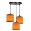 Jadalniana wisząca lampa LEGNO 33-18342 potrójna brązowa czarna