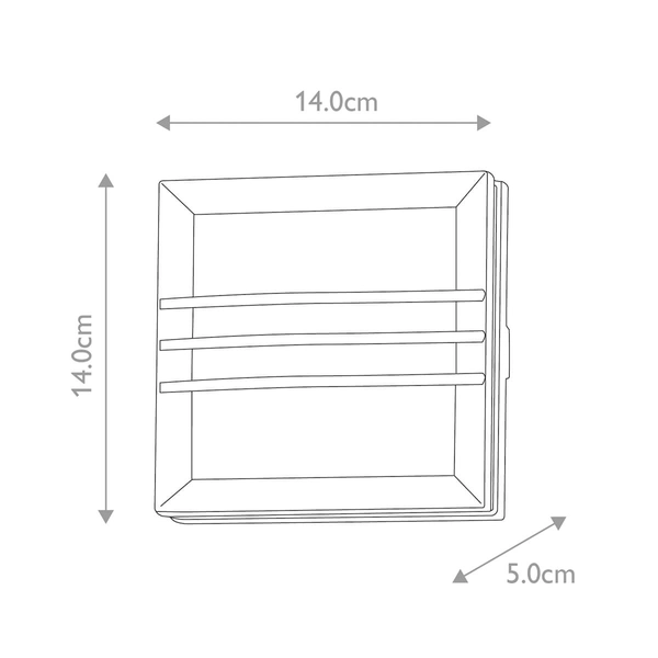 Elewacyjna lampa EGIL-2W kwadratowa do ogrodu czarna