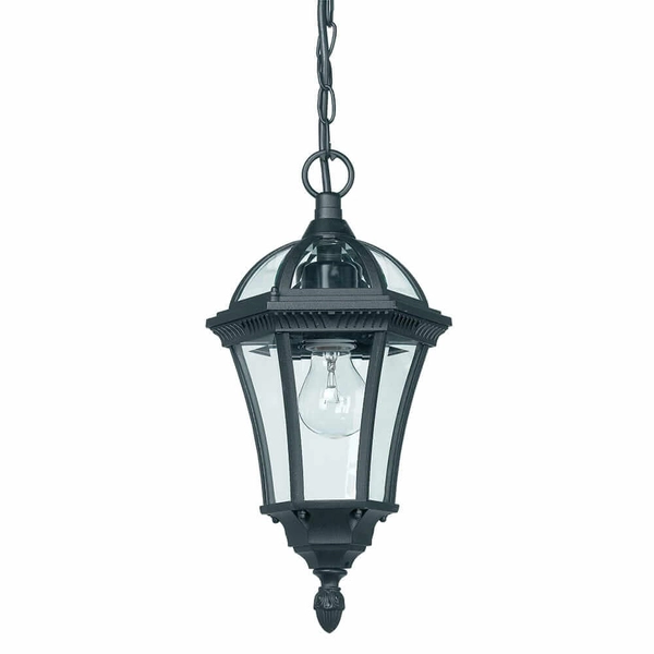 Lampa wisząca latarnia Drayton YG-3503 Endon IP44 przezroczysty czarny