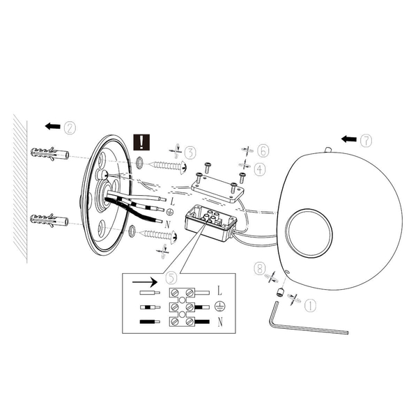 Kinkiet ogrodowy Avisio 246760432 Trio LED 2W 3000K IP54 kula czarna