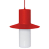 Zwisowa lampa do salonu Caponio CPA11212P0 metalowa czerwona pomarańczowa