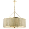 Wisząca lampa hampton Fernella FEN0835 do jadalni trawa morska złoty