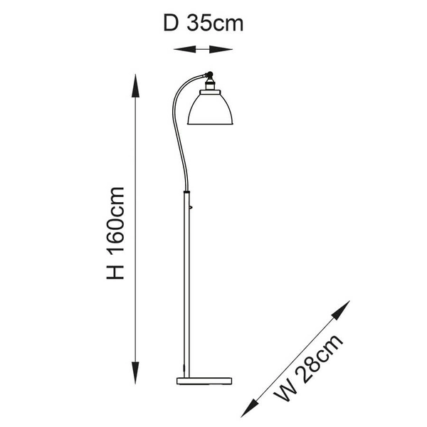 Podłogowa lampa do czytania Franklin 98748 regulowana mosiądz czarny