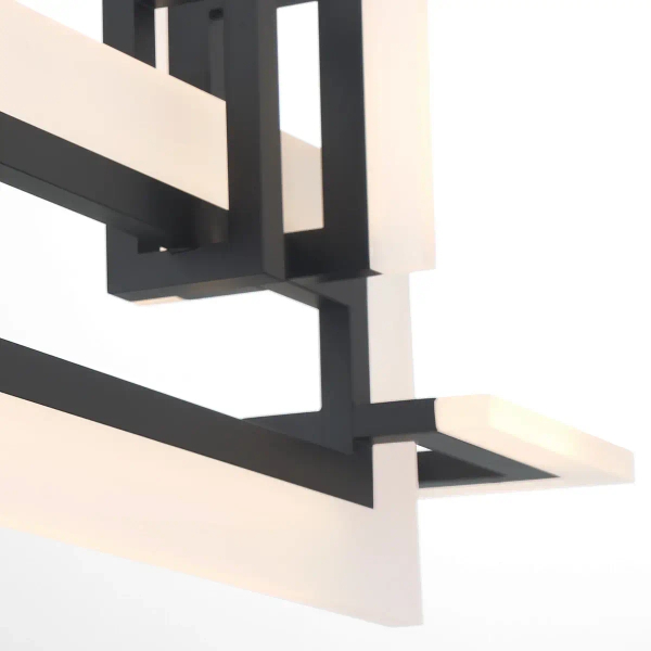 Prostokątna lampa wisząca Inizio QN-INIZIO-LP-S-BK LED 46W 3000K czarny