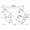 Regulowana lampa sufitowa Gary 98-28143 Candellux tubki punktowa czarna