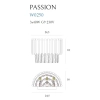 Kinkiet LAMPA ścienna PASSION W0250 Maxlight półokrągła OPRAWA glamour kryształki crystal złote przezroczyste