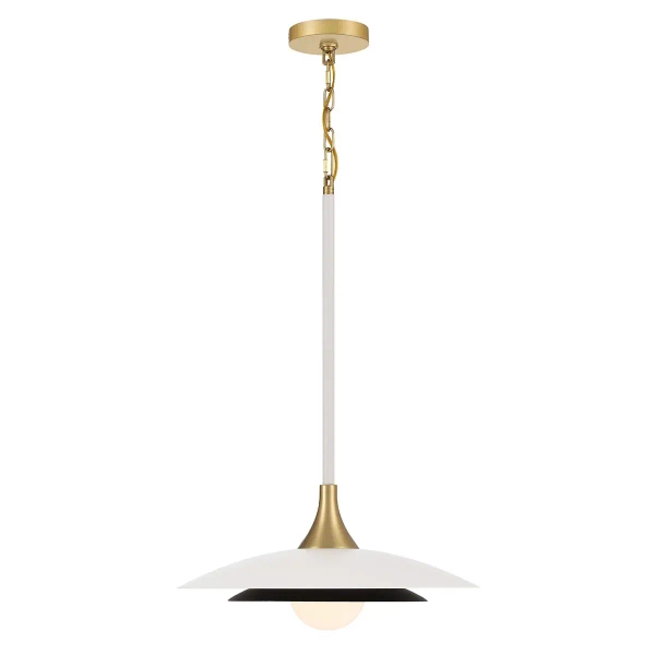 Wisząca lampa Welsh QN-WELSH-P-WHT LED 15W 3000K dyski złote białe