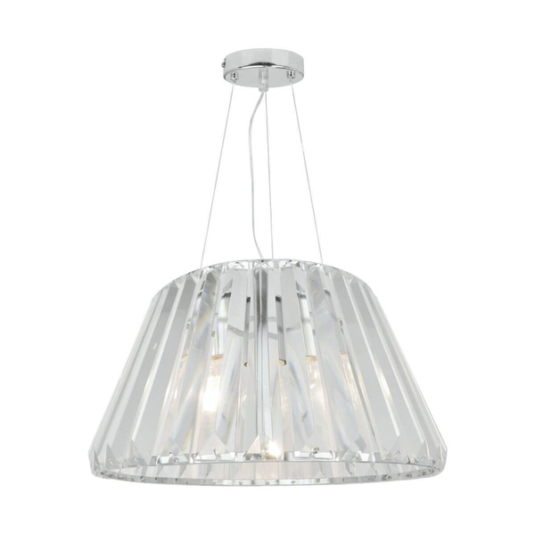Wisząca lampa kryształowa Paria nad stół do jadalni chrom