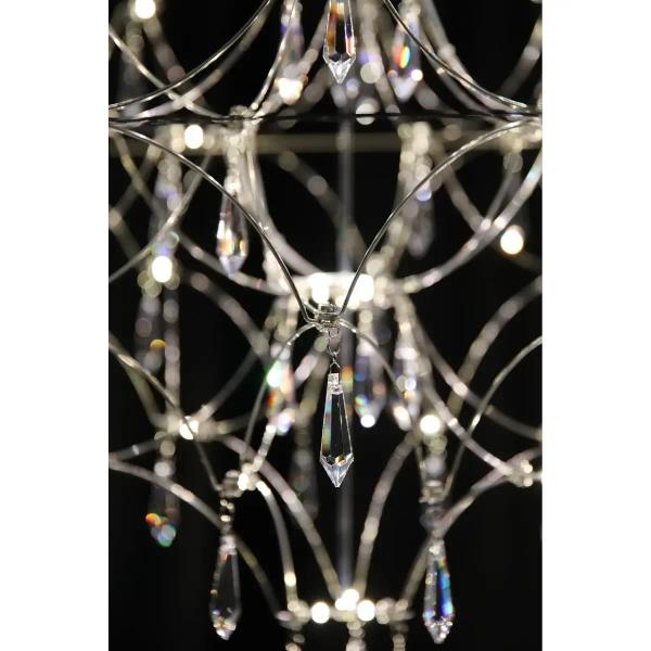 Lampa wisząca Efesos 108870 LED 25W 3000K do salonu przezroczysta stalowa