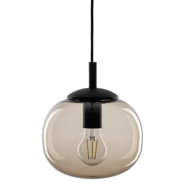 Sypialniana lampa wisząca VIBE 5826 kulista czarny bursztynowy