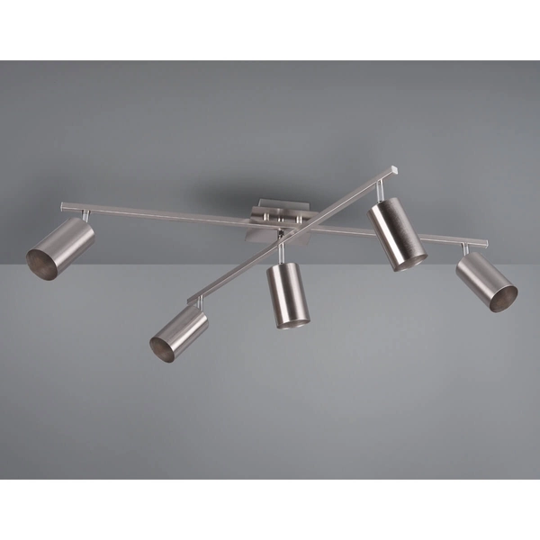 Sufitowa lampa VANTOS DL507612400 Trio regulowane tubki do jadalni srebrna