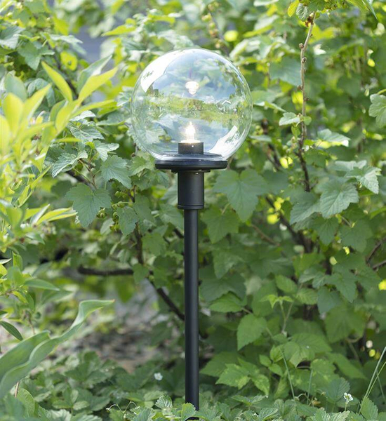 Ogrodowa lampa szklana Garden LED 3W 3000K czarna przezroczysta