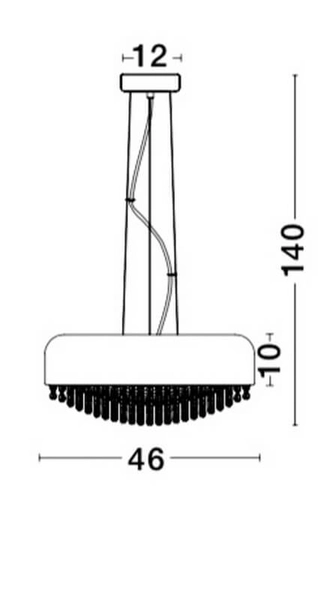 Okrągła lampa wisząca Cienaga do przedpokoju biała crystal