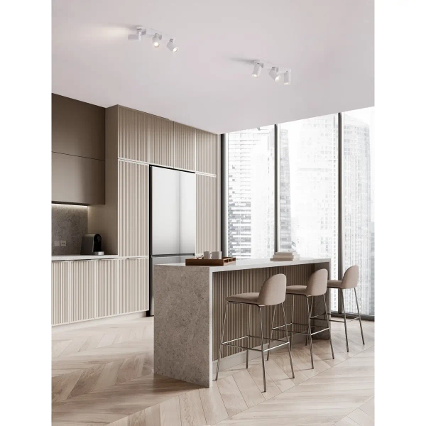 Potrójna lampa sufitowa LUNBIRA LE45661 tubki z regulacją białe