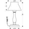 Stojąca lampa 41-73815 klasyczna abażurowa w stylu angielskim biała