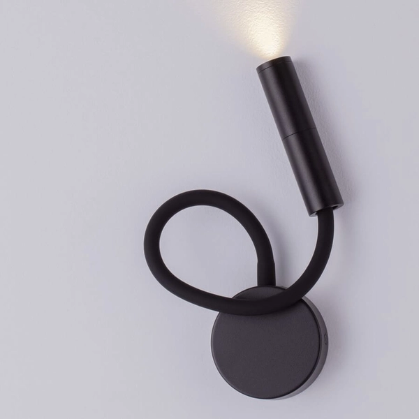 Ścienny kinkiet z regulacją VIRU LE44287 LED 6W 3000K metalowa czarna