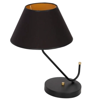 Modernistyczna lampa nocna VICTORIA BLACK MLP4914 abażurowa czarna