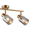 Sufitowa lampa szklane tuby Santia SPL-65342-3-BRO-SG Italux mosiądz szary