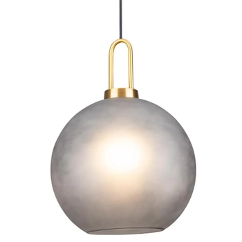 LAMPA wisząca PLUTON P0415 Maxlight szklana OPRAWA kula ZWIS ball przydymiona złota