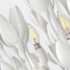 Żyrandol do salonu Flora QN-FLORA3-WHT kwiaty metalowe białe