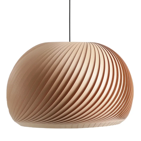 Skandynawska lampa wisząca Nature Light 1110G_XL Aldex nad stolik drewno