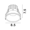 Podtynkowa lampa sufitowa ARAMIEL LE65101 LED 13W 3000K wpust biały