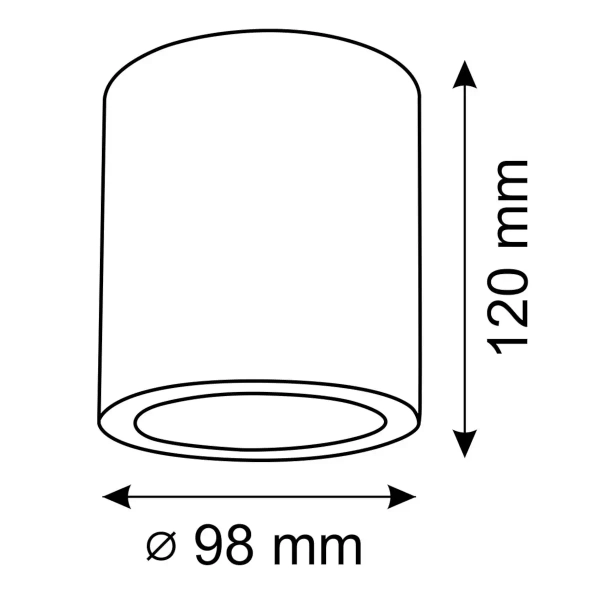 Sufitowa lampa tuba MERKURY 313591 podłużna metalowa czarna