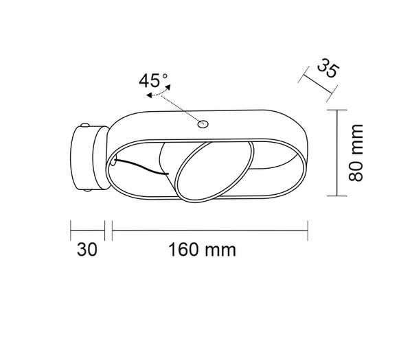 Lampa ścienna FUROKU 8507 LED 6W 4000K industrialny czarny