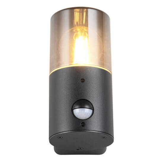 Przyścienna lampa Hoosic 222260132 IP44 czujnik ruchu czarny