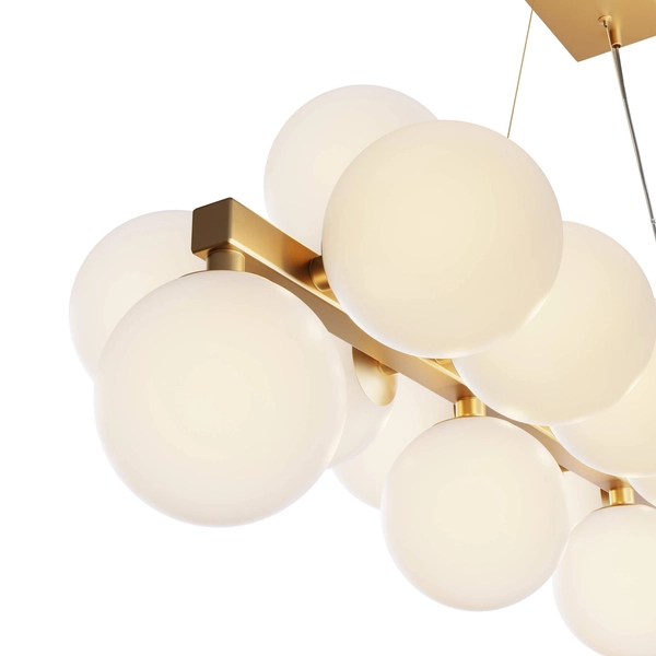 Zwisowa lampa Dallas MOD547PL-25BS balls kule białe złote