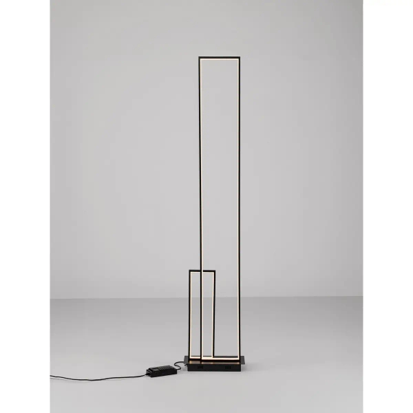 Podłogowa lampa metalowa JURENZO LE45480 LED 45W 3200K czarna