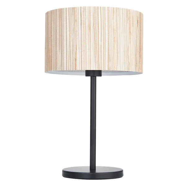 Abażurowa lampa stołowa Longshore 101693 boho beżowa czarny