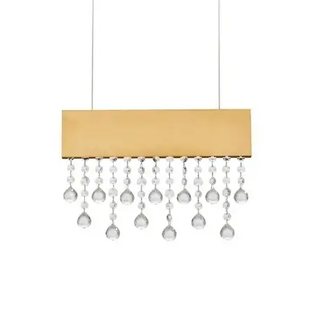 Wisząca lampa kryształowa OLEVIRA LE45145 LED 20W 3500K ściemnialna złota