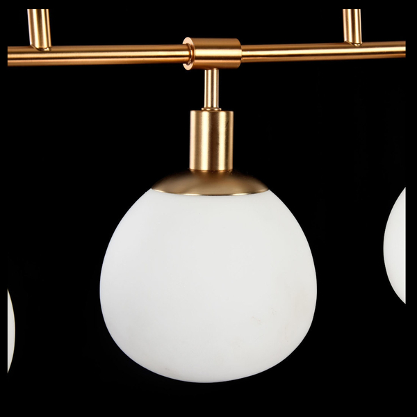 Modernistyczna LAMPA wisząca ERICH MOD221PL-05G Maytoni metalowa OPRAWA szklane kule ZWIS molekuły mosiądz