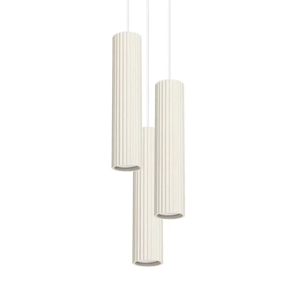 Skandynawska lampa wisząca KARBON SL.1595 potrójna beżowa