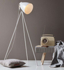 Lampa podłogowa LARGO 46704001 reflektor na trójnogu biały OUTLET