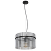 Loftowa lampa wisząca GORLEY 15698H ze szkła przydymiona czarna