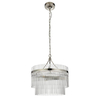 Lampa wisząca na łańcuchu Marietta 104113 szklana błyszczący nikiel