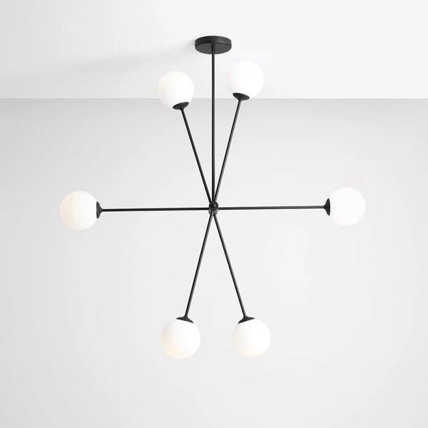 Minimalistyczna lampa wisząca Ohio 1081PL_K1 biała czarna