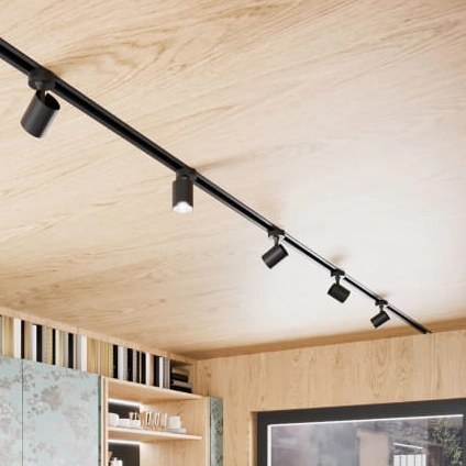 System szynowy SNOW LP-737 BK SET Light Prestige metalowa OPRAWA zestaw listwa z reflektorkami czarne